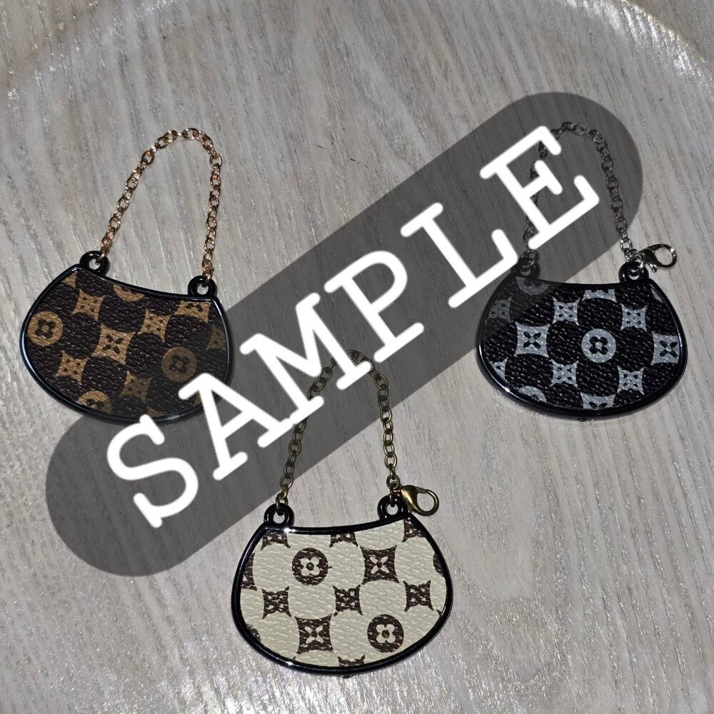 Purse Keychain Blanks Set of 2 Brown